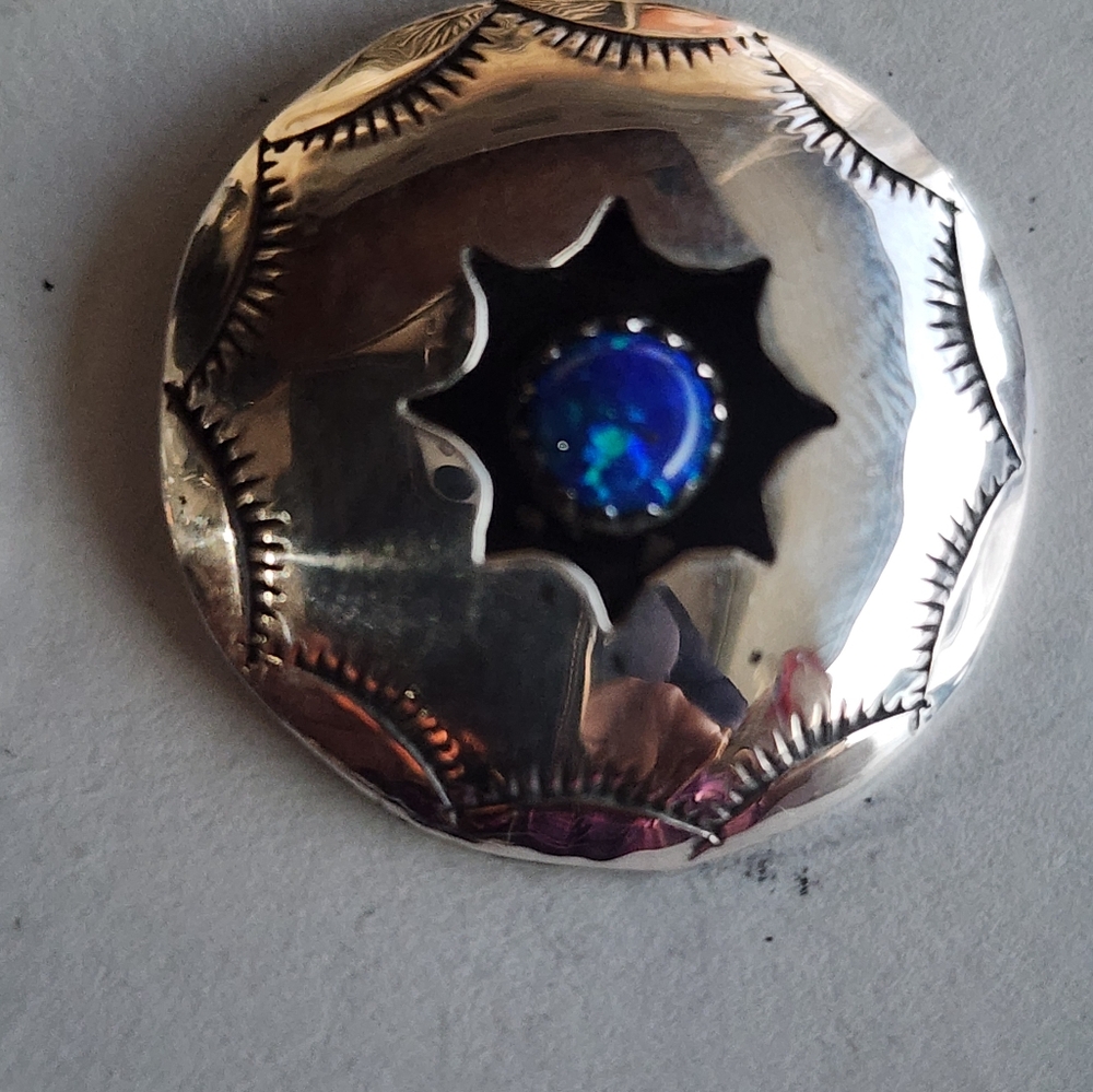 Sterling Silver Navajo Hand-made Earrings - Picture 3 of 15